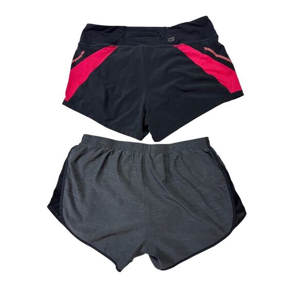 Nike Dri-Fit Gray | New Balance Pink & Black | Women's Medium Athletic Shorts - Picture 2 of 5